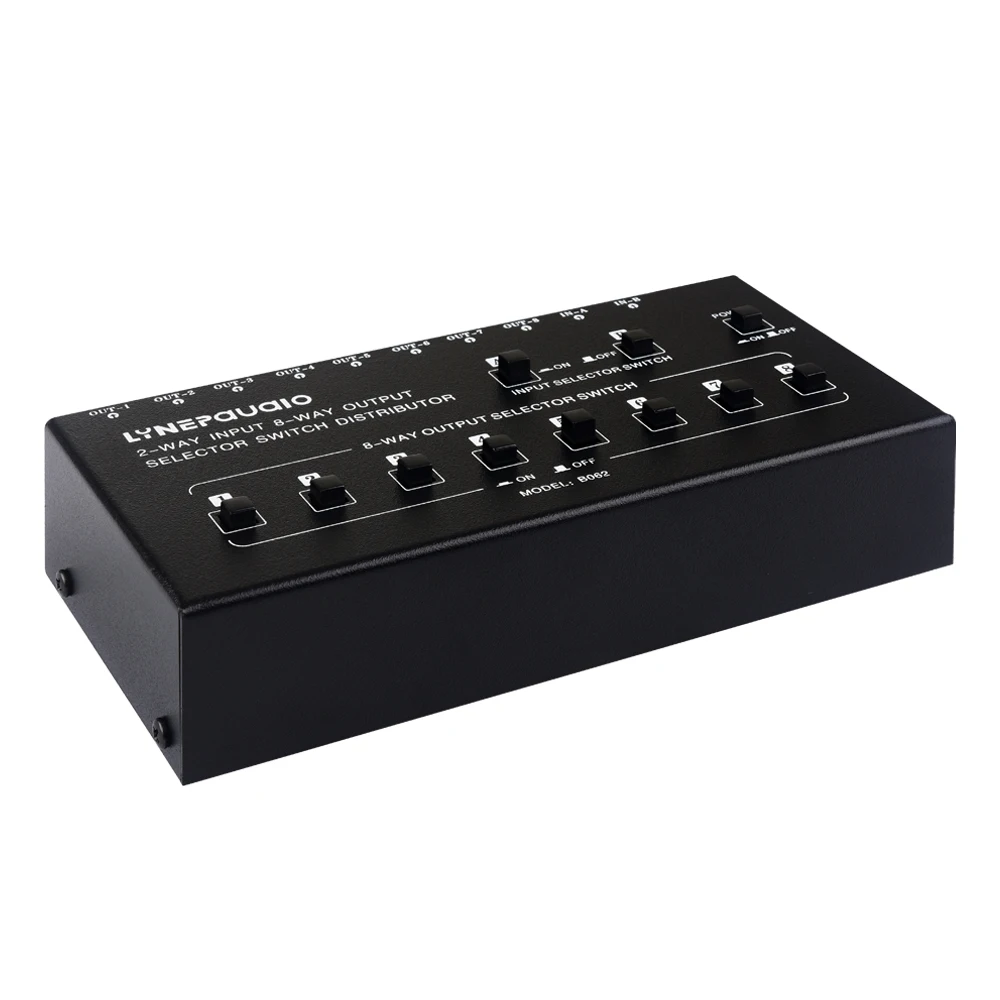 2 في 8 خارج إشارة تردد الصوت حدد جهاز التحول دعم 2 مجموعات مزيج المدخلات و 8 مجموعات إخراج واجهة RCA في نفس الوقت