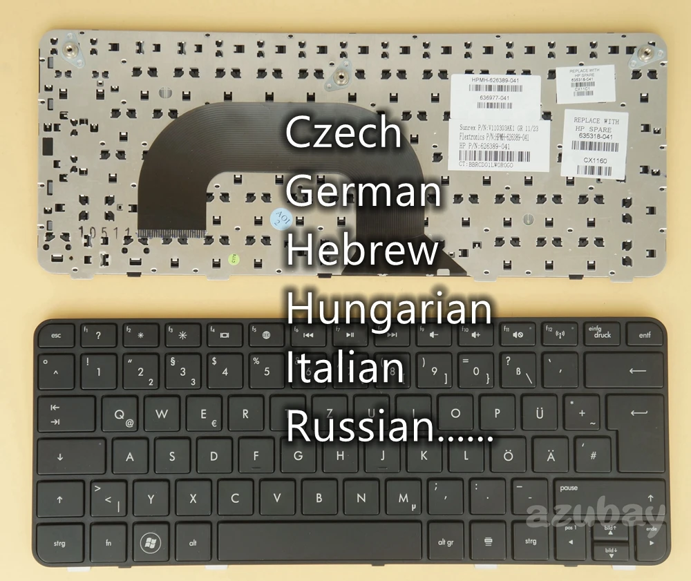 Czech German Hebrew Hungarian Italian Russian Keyboard For HP Pavilion DM1-3000 DM1-3100 DM1-3200 Probook 3105m V110303AK1