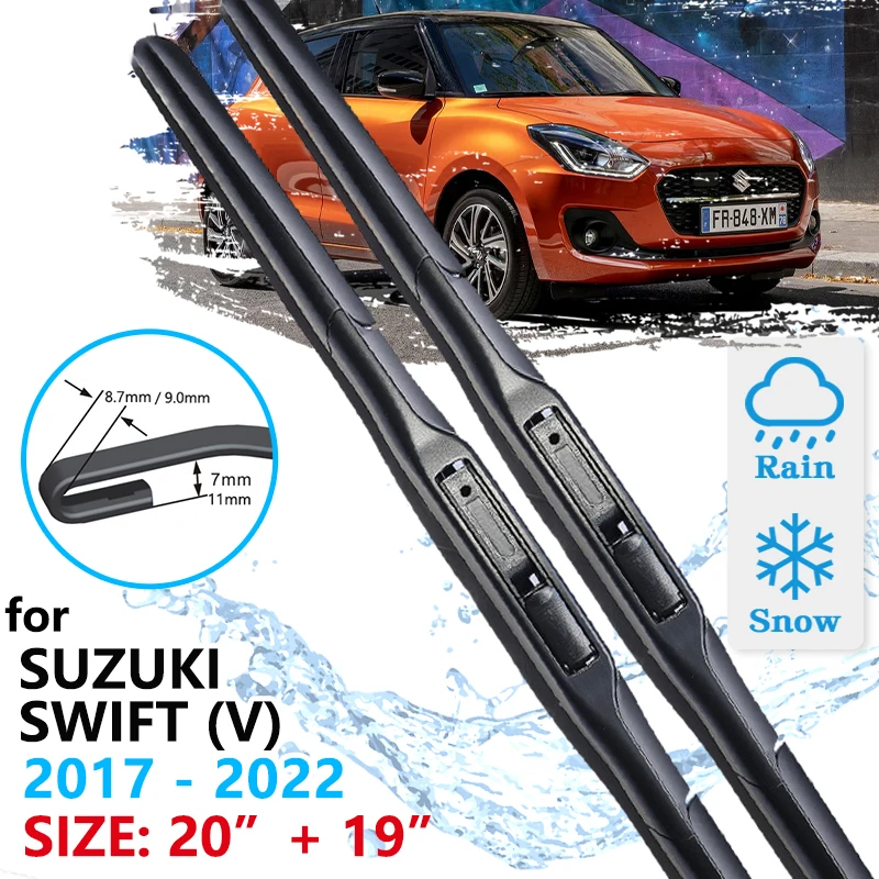 Car Front Wiper Blade For Suzuki Swift Mk3 A2L 2017 2018 2019 2020 2021 2022 Windscreen Windshield Windows Wipers Accessories