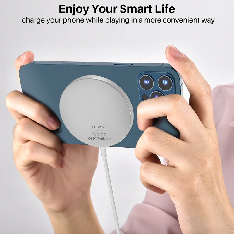 TOZO W6 magnetyczna bezprzewodowa ładowarka do telefonu iPhone 13 Series ładowarka do telefonu magnetyczna ładowarka indukcyjna do iphone'a bezprzewodowa ładowarka