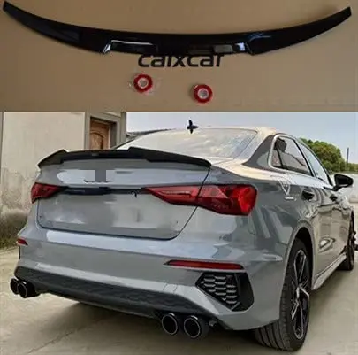 Audi A3 8Y Sedan black glossy rear spoiler