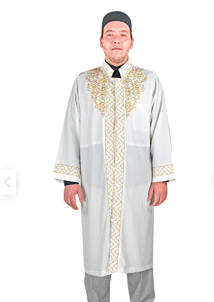 Vestido árabe de Jubba musulmán para hombre, caftán bordado de calidad para maestro islámico de Turquía, Ramadán religioso personalizado de Dubái