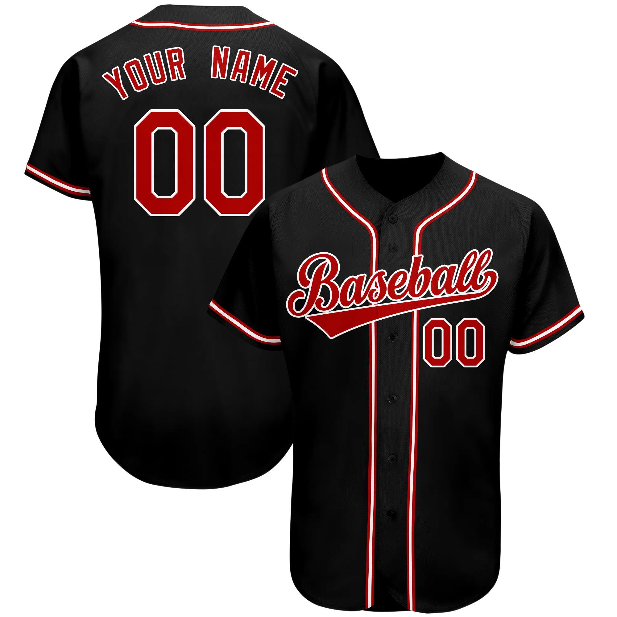 

Custom Baseball Jersey Full Sublimated Team Name/Numbers Personalized Design Your Own Button-down Tee Shirts for Men/Kids