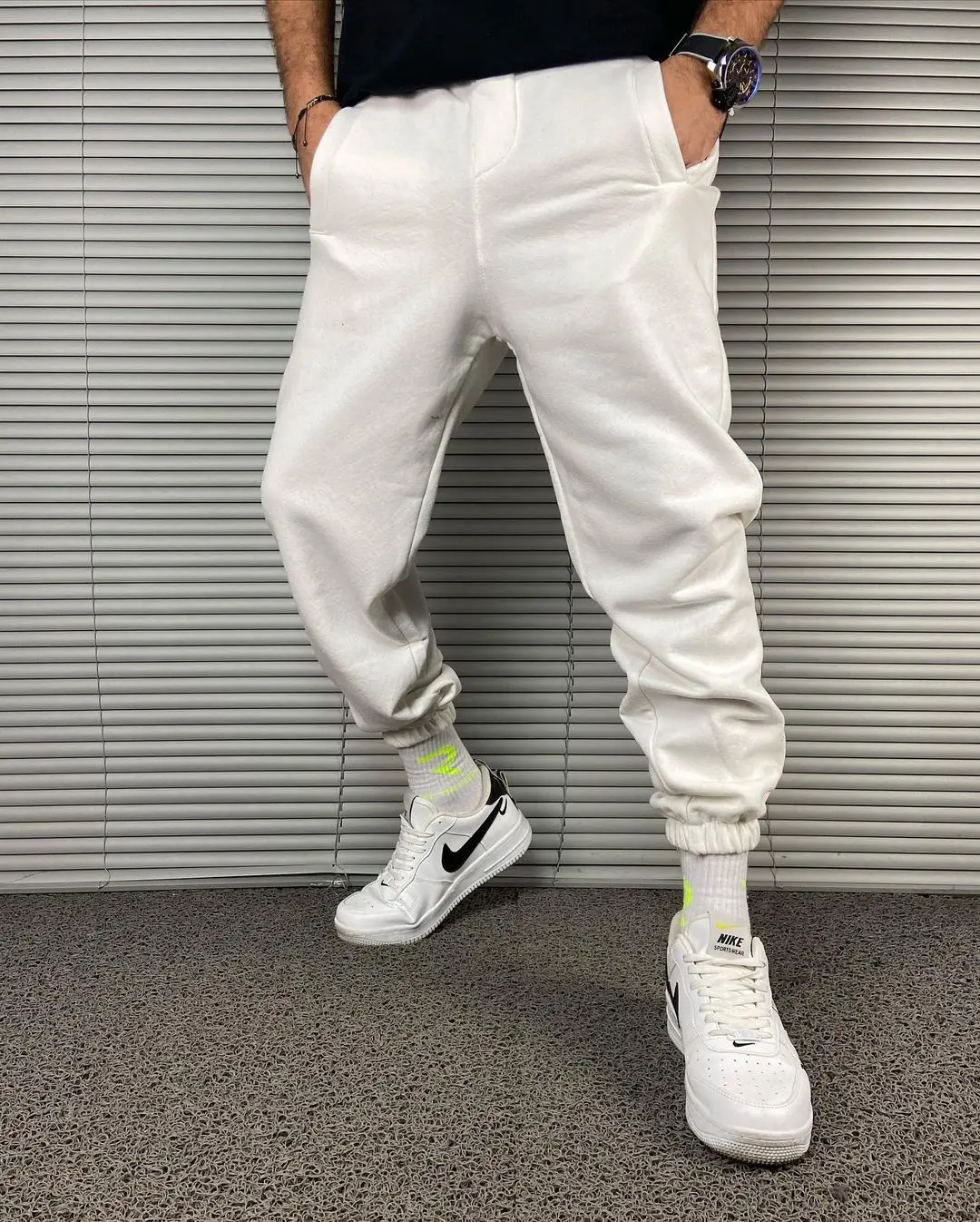 Men Casual Pants Ankle Lenght Sweatpants Jagger Basic Clothing Relax Comfort Sportwear Tops Natural