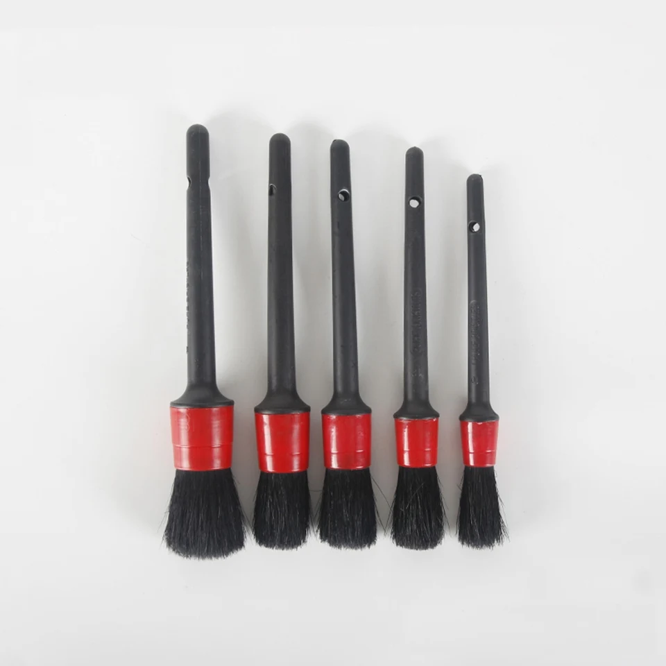 Soft Bristle Car Detailing Brush Set 5Pcs – Multi-Purpose Cleaning Brushes for Air Vents, Wheel Rims, Interior Upholstery MO-A75