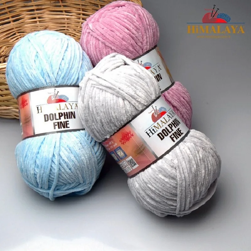 Himalaya Dolphin Fine 5 LOT/BALLS Amigurumi Knitting Crochet Yarn 100 g Super Bulky Thick Soft Velure Velvet Chenille Wool Baby