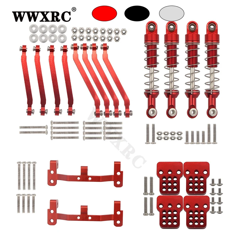 Metal Chassis Pull Rods Suspension Link Mount Shock Absorber for MN D90 D91 D99 MN99S 1/12 RC Car Upgrade Parts