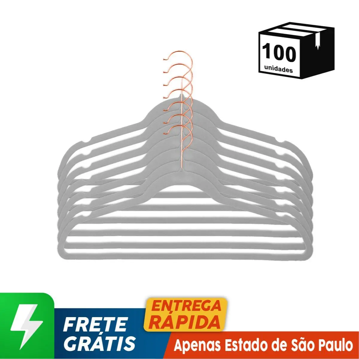 100 Pçs Cabide Veludo Ultrafino Gancho Cobre 360 ° Alta Qualidade Unissex Roupas Organizador Casa Closet Armário Guarda Roupa