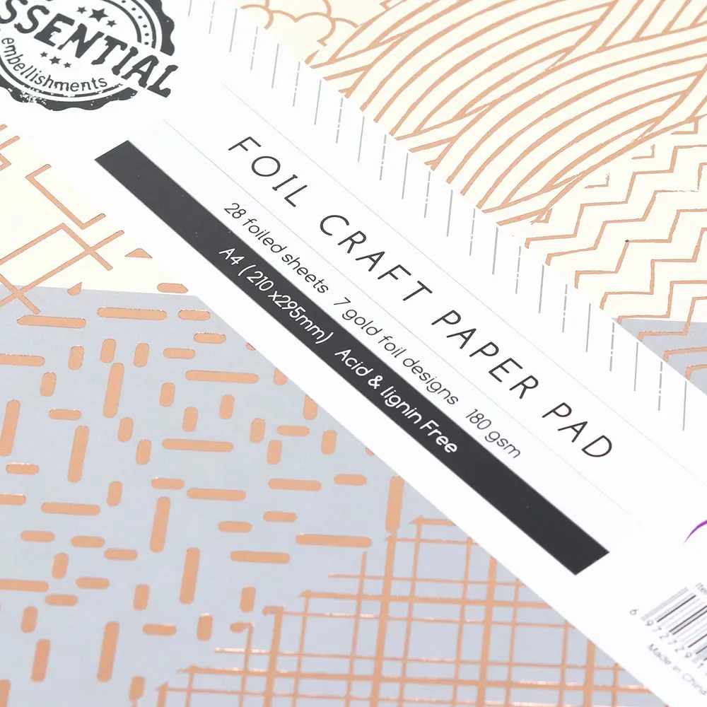 Percorso creativo A4 Foil Pattern Scrapbooking Crafts Papers Card Pad 28 fogli fai da te Cardmaking sfondo decorazioni regalo cartone