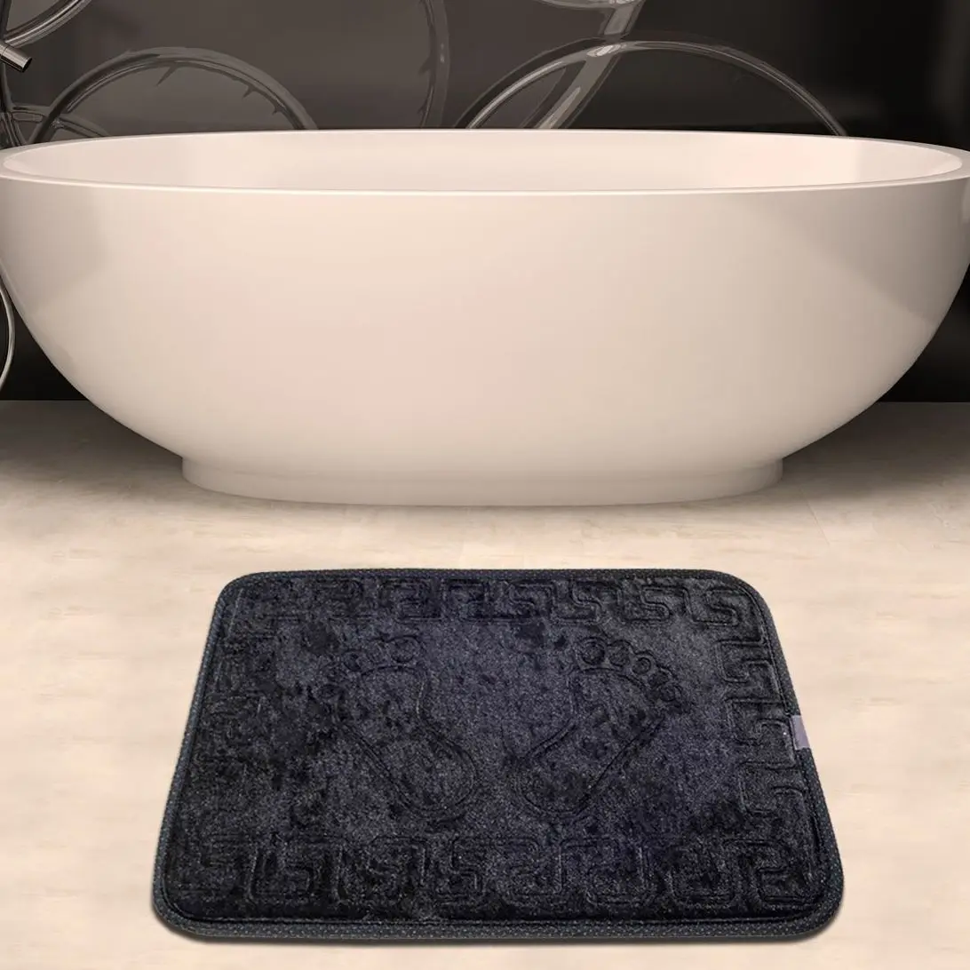 Bathroom Mats Rugs Luxury Non Slip Base Bath Toilet Mat Washable Set 40x60CM