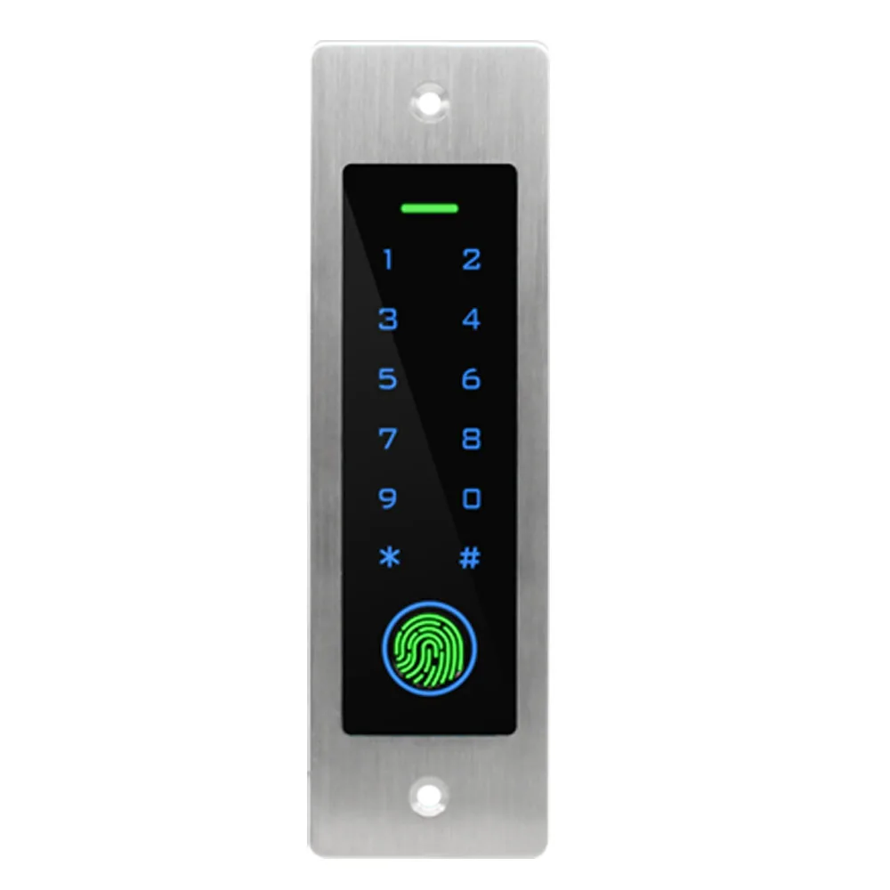 EF4 Waterproof Metal Fingerprint Access Control Keypad RFID 125Khz Embedded Design Reader Access Controller Security Protection