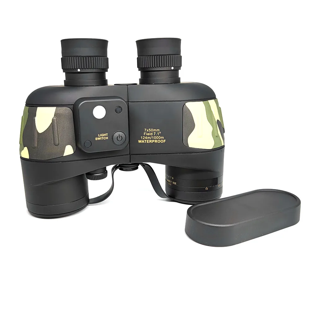 

Powerful HD Binculars Telescope 10x50/7x50 Navigation Compass Range Reticle Military Russian Hunting Night Vision Binocular