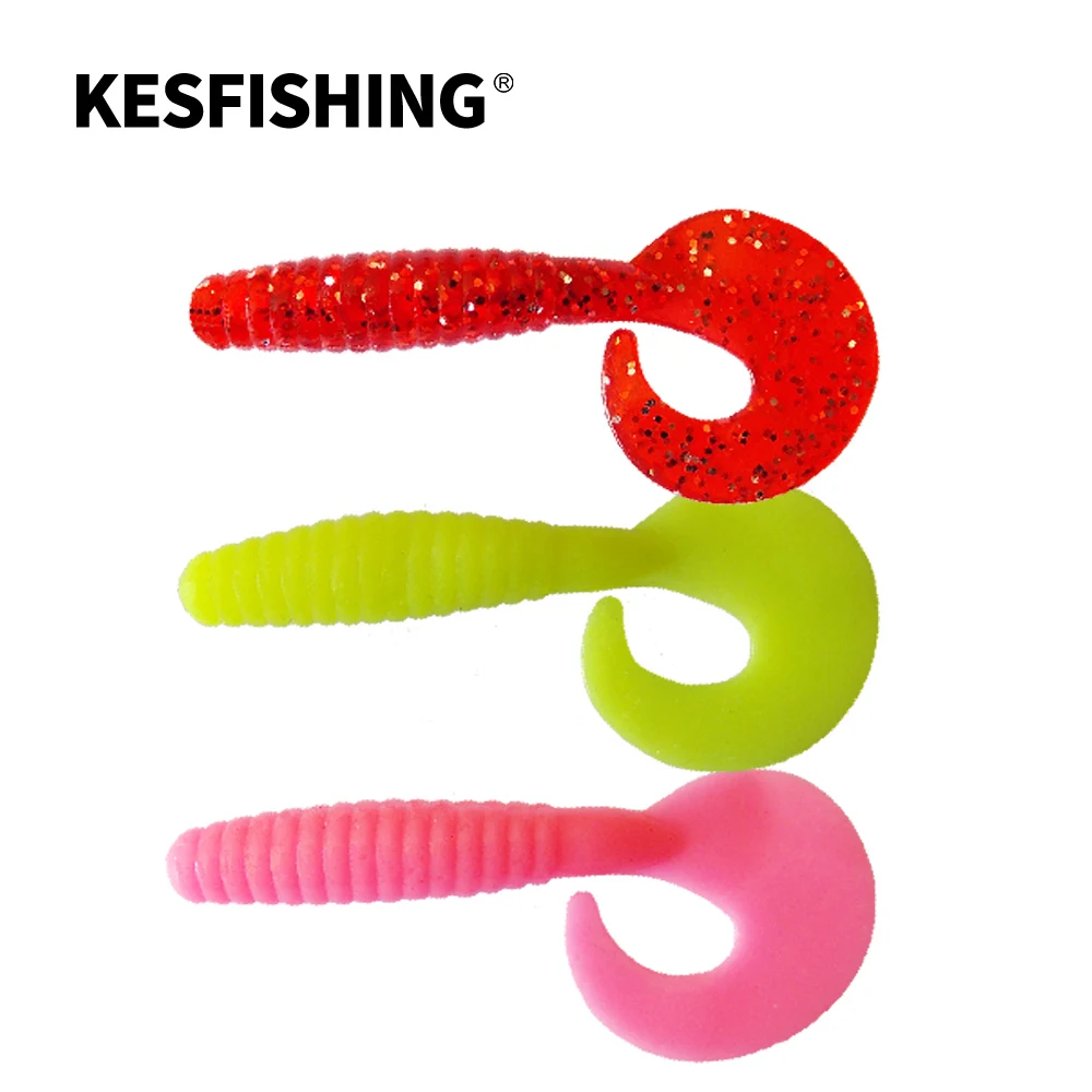 KESFishing Fishing Grub Lure Soft Silicone Bait JKCT80 80mm 5g Peche Rubbler For Bass Fishing Jigging Baits Bass