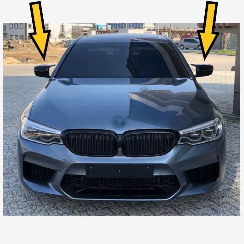

Rear Mirror Cover For Bmw 5 Series G30 Model Piano Black Side Bat Cap Case Protector 2PCS External Car Tuning Accessories