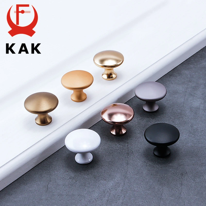 KAK Latest Popular Fashion Gold Cabinet Knobs and Handles 33mm Black Kitchen Cupboard Door Pulls Furniture Knob Door Hardware