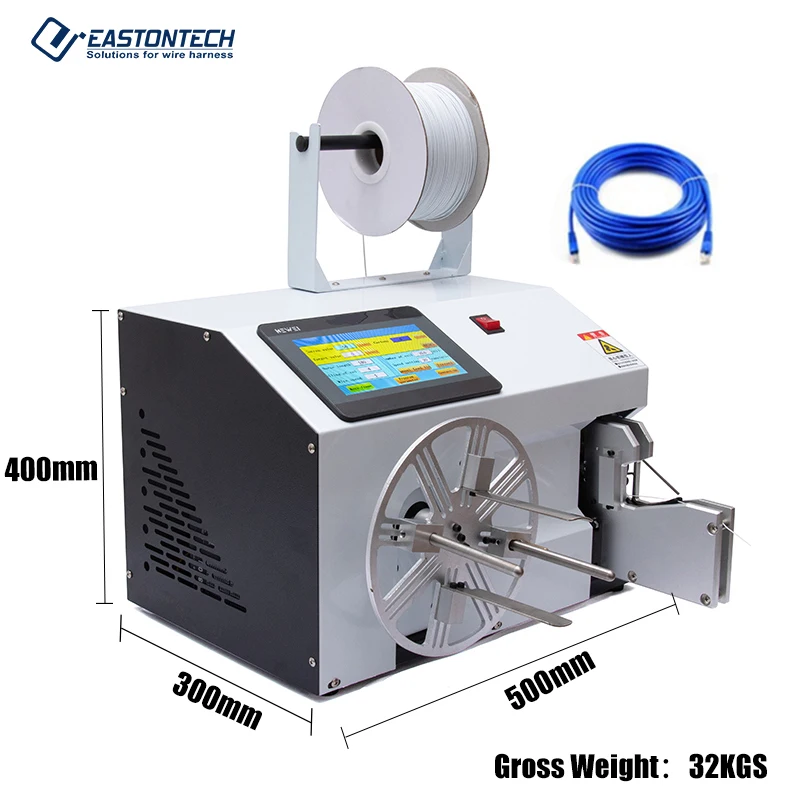 Imagem -02 - Eastontech-automatic Cablagem Machinery Usb Wire Winder Enrolamento Vinculativo Machine Ew20