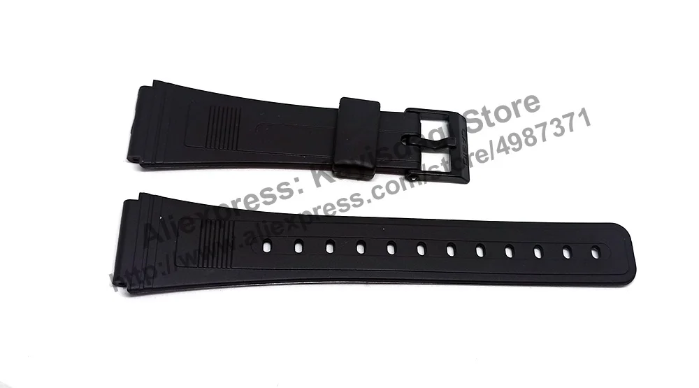 Original Casio DB-30 , DB-31 , DBP-25 , DBA-80 , AQ-45 , AQ-46 - Watch Band Strap - 19mm Black Rubber Genuine Authentic