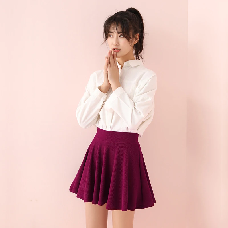 Girl Pleated Skirt With Inner Shorts High Waist Skort Short Dresses Uniform Fashion For School Student Team Sport Badminton Yog