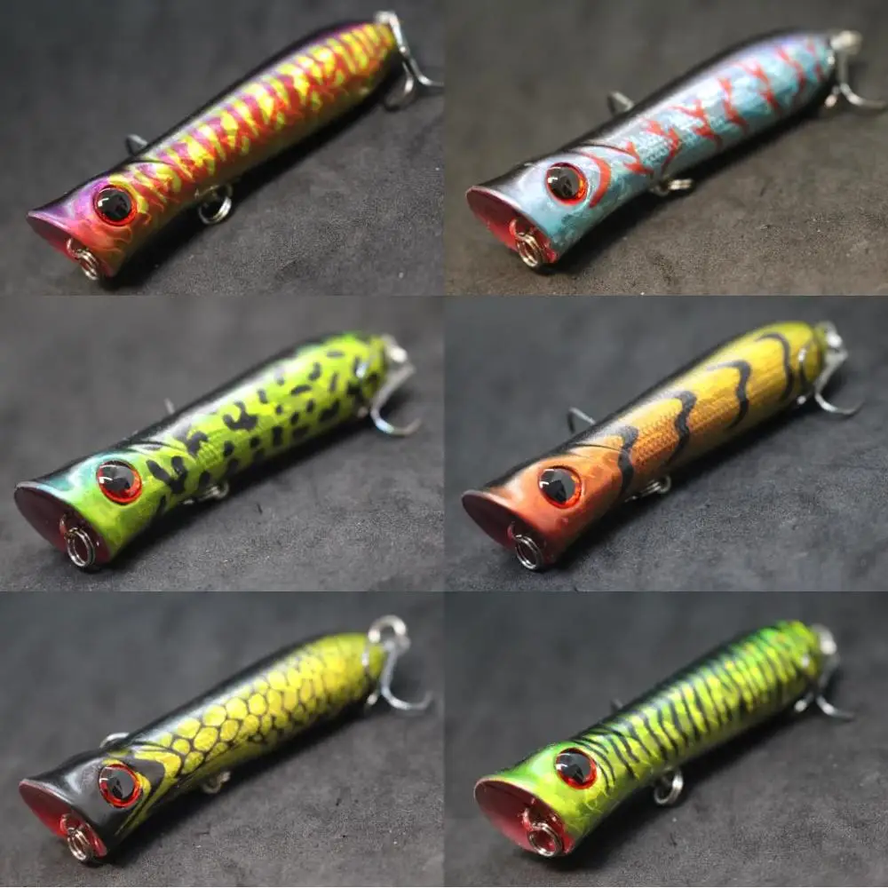 wLure Fishing Lure Topwater Popper 8cm 12g Crankbait Carp Fly Fresh Water Sea Insect bait Fake lure Ice Lure Fishing T683