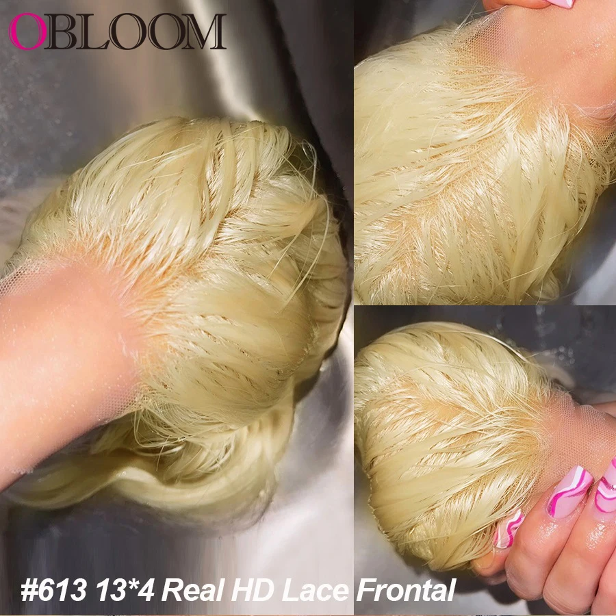 

613 Blonde Straight HD lace Frontal 13x6 Frontal Only HD Transparent Lace 13x4 Ear To Ear Lace Frontal With Baby Hair Human Hair