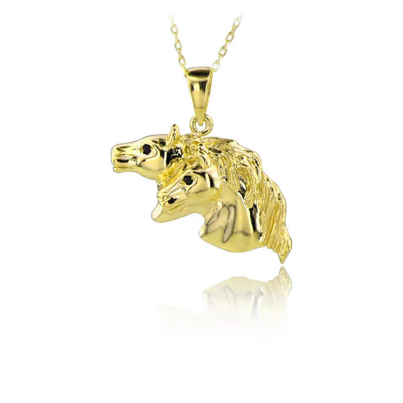 Horse Necklace 925 Sterling Silver Equestrian Necklace