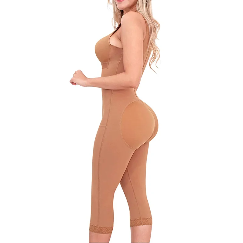 Cinta Modeladora Feminina Shapewear Women Tummy Control Body Long Pants Shaper Butt Lifter Thigh Slimmer Bodysuit Side Zipper