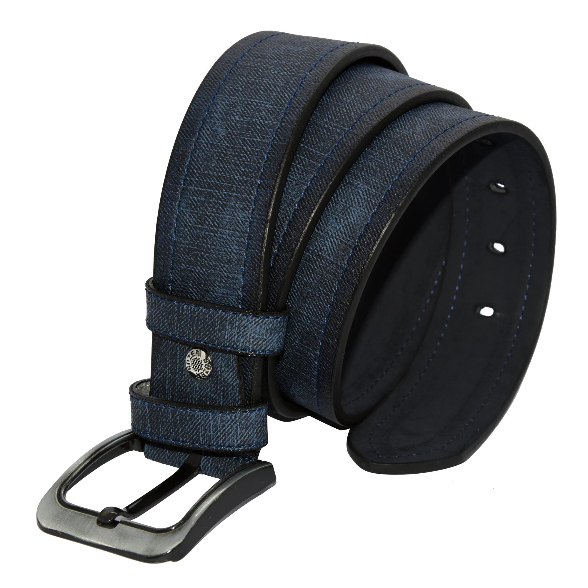 Synthetic Leather Sport Men 'S Belt Denim Jeans Trousers Everyday Wear Waist Belt 4.5 cm Width Stainless Chrome Buckle New Style style Dikişli