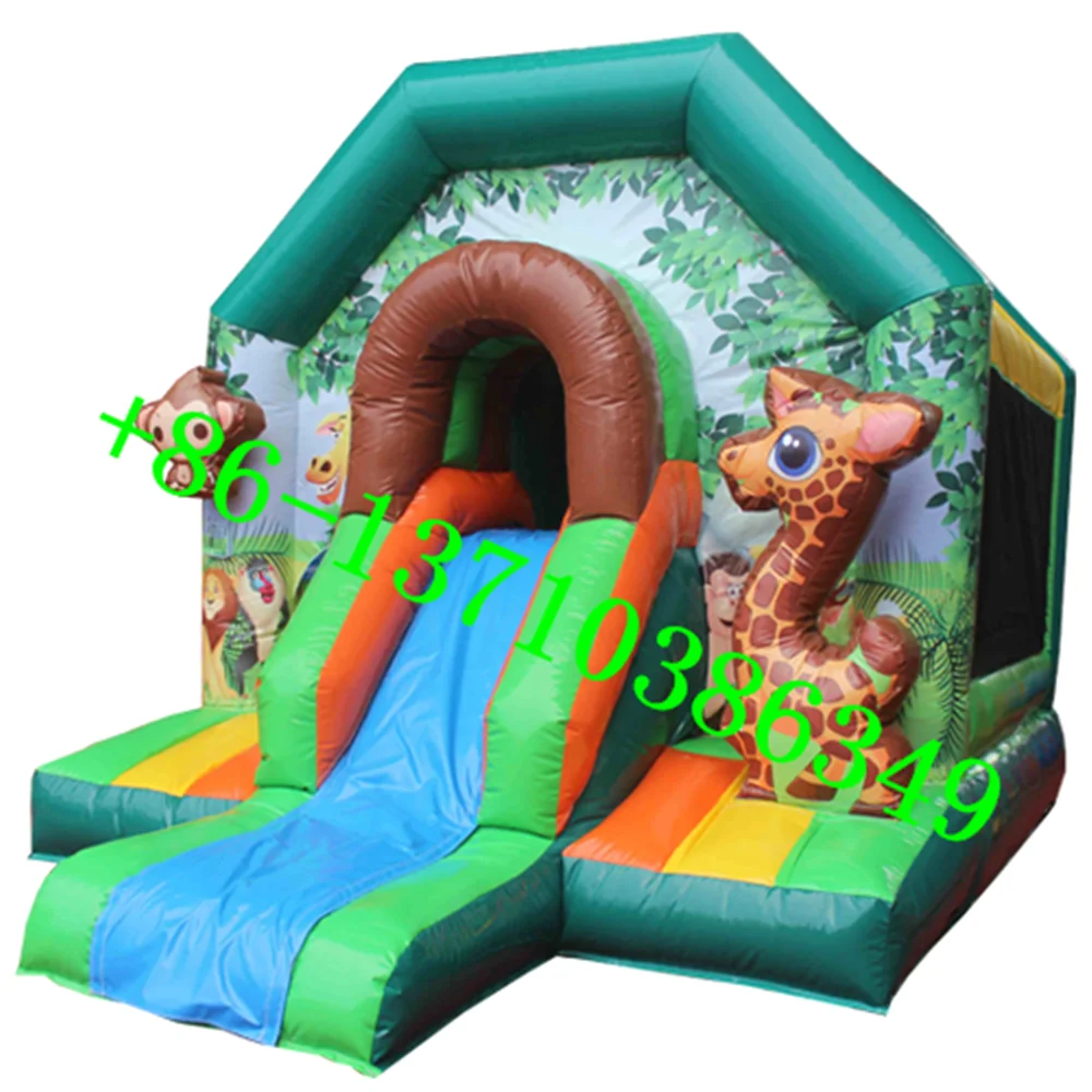 

Children's family backyard rental animal inflatable slide castle with cheap prices