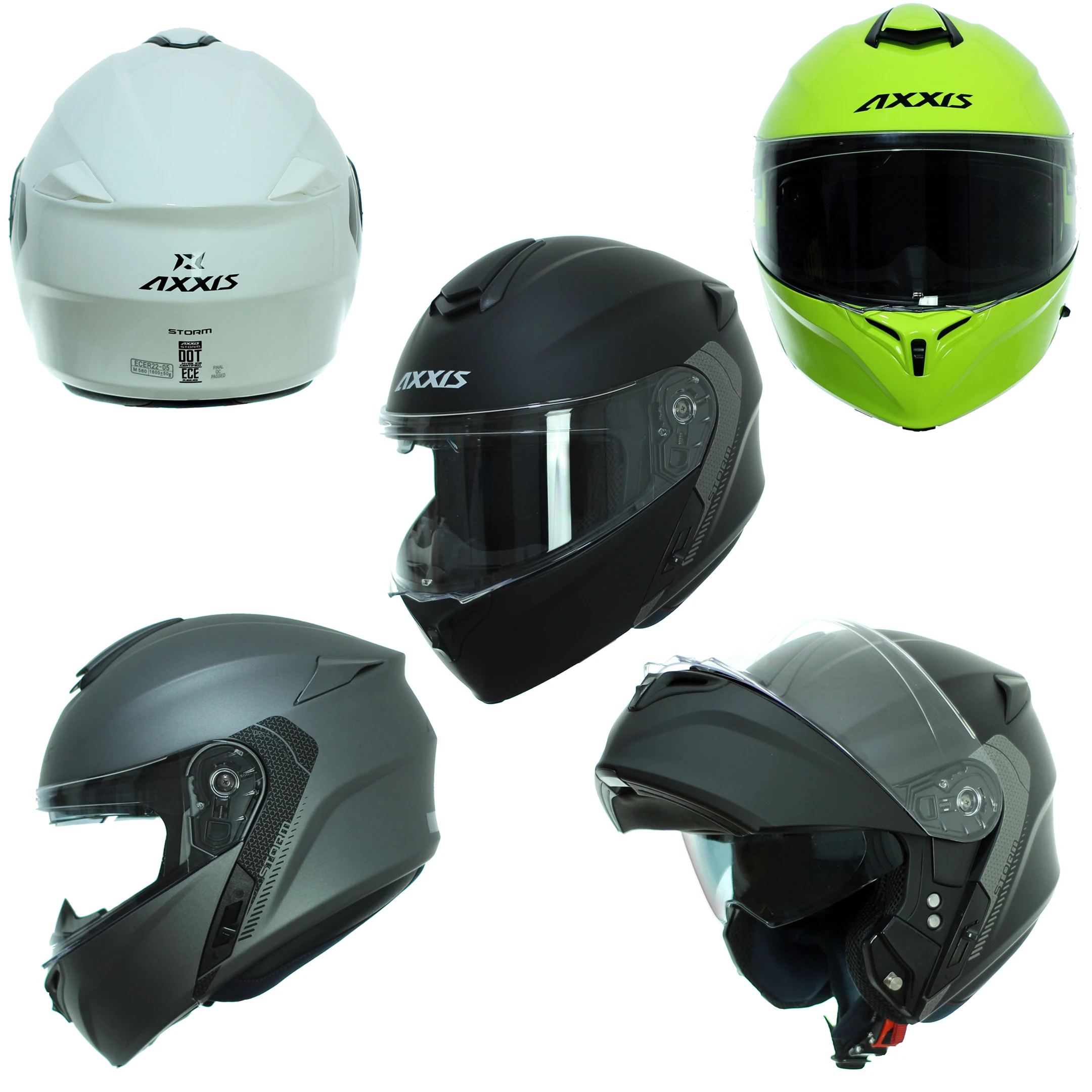 Axxis FU406SV-helmet motorcycle Storm SV motorist solid 5 color smooth XS-XL Modular homologated motorcycle. Goggle Solar. Opening PJ