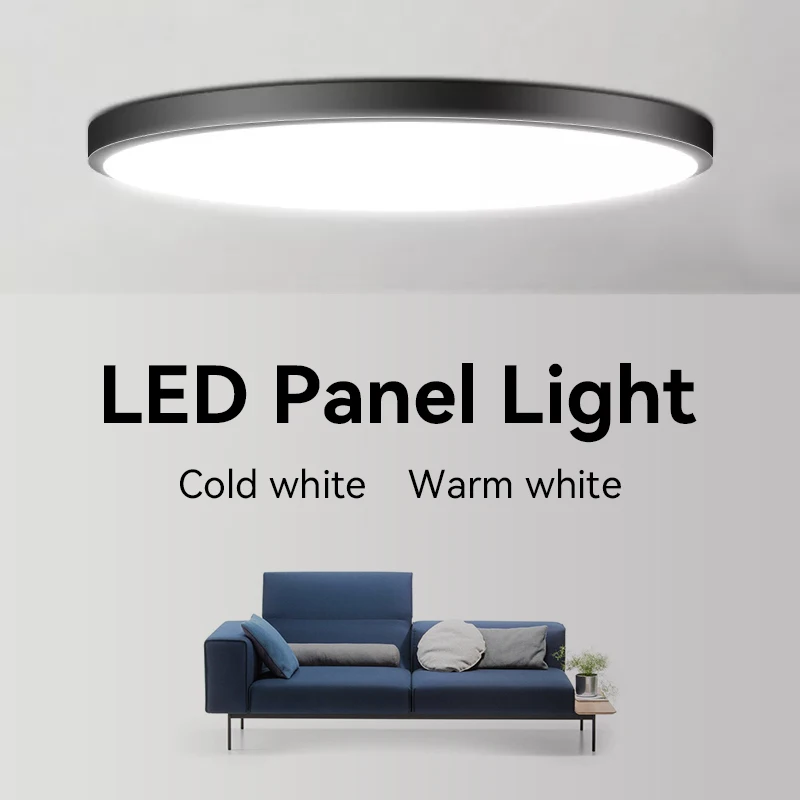 Panel de luz LED de 15W, 20W, 40W, 50W, lámpara de techo redonda de AC165-265V para iluminación interior del hogar, cocina y dormitorio