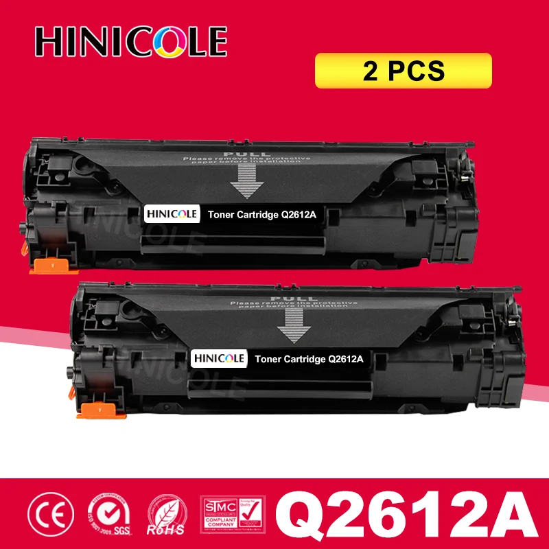 HINICOLE 2PCS Q2612A 2612 Compatible Toner Cartridge for HP Laserjet 3030 3050 3052 3055 P 3050 1319 3030MFP 1005MFP M1319MFP