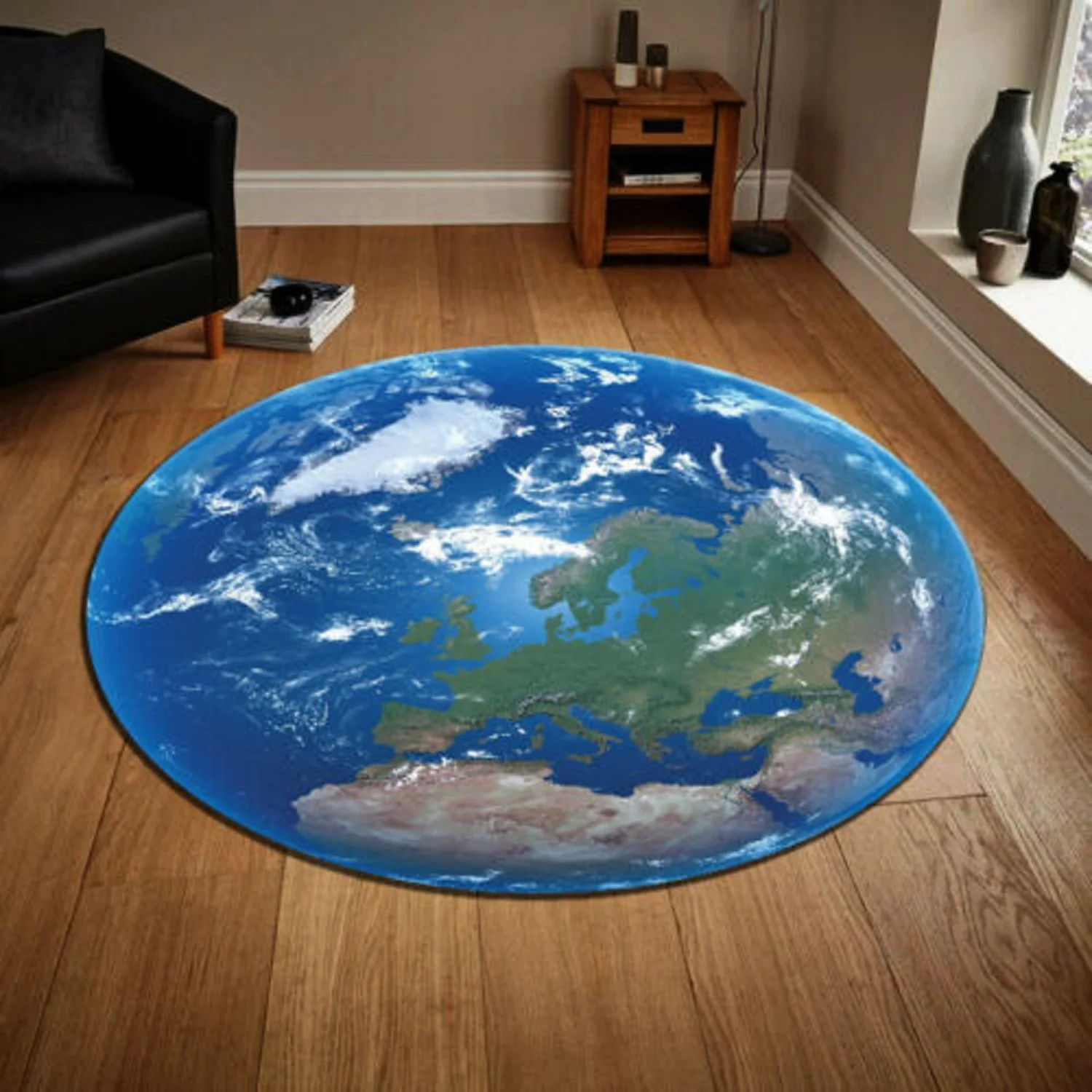 World, Earth, Space Rug, Living Room Rug, Sakura Rug, Round Rug,Round Carpet,Pattern Round,Popular Rug,Themed Rug,Home Decor