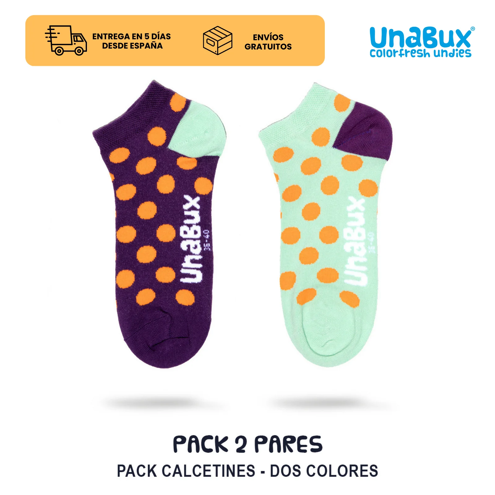 Unabux short socks men women funny printed sports gift biker walking winter double pack