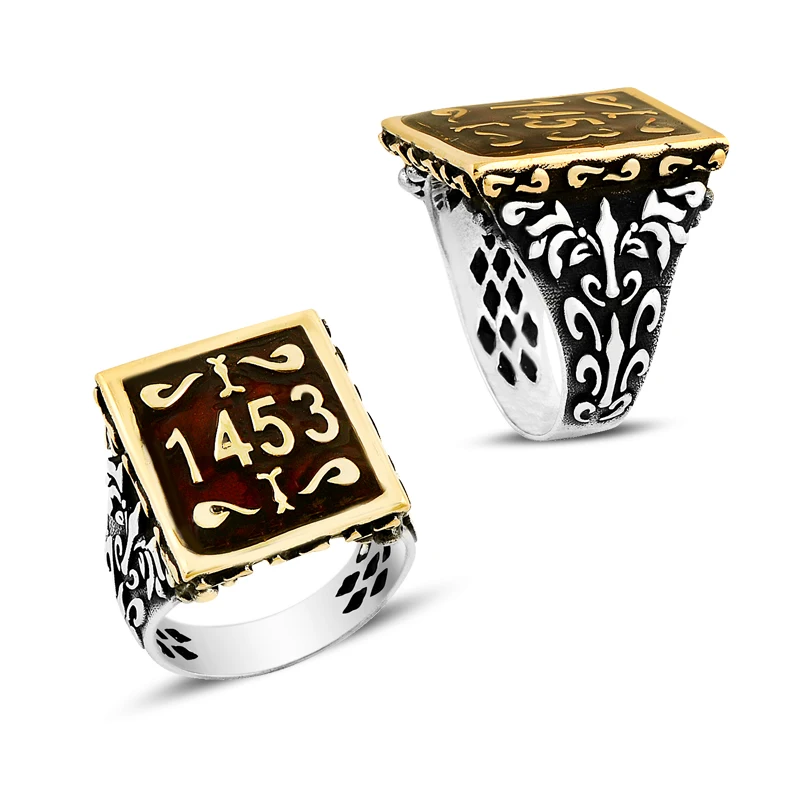 925 Silver Handmade Special Desing Ottoman Empire Rings for Men