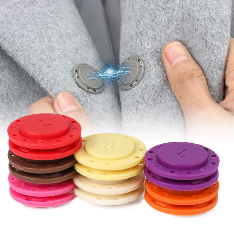 1 Set PVC Invisible Super Magnetic Snaps Fasteners Button for overcoat bag garment accessories scrapbooking DIY 21mm 25mm