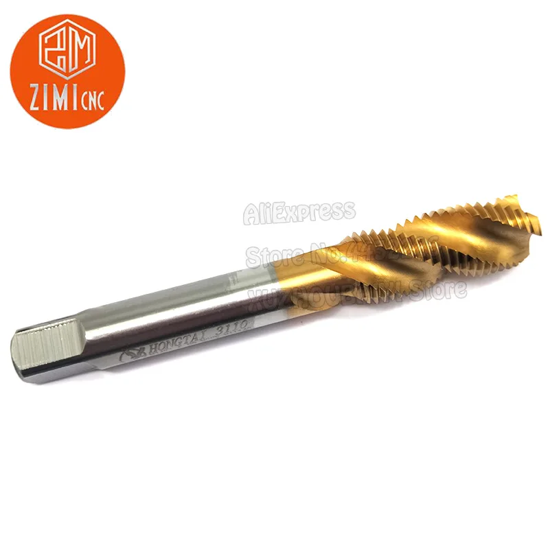 Tap Drill M14 * 1.5 rubinetto a spirale placcato in titanio lavorazione acciaio inossidabile 1.5mm strumento di filettatura filettatura rubinetto vite filettatura HSS maschiatura