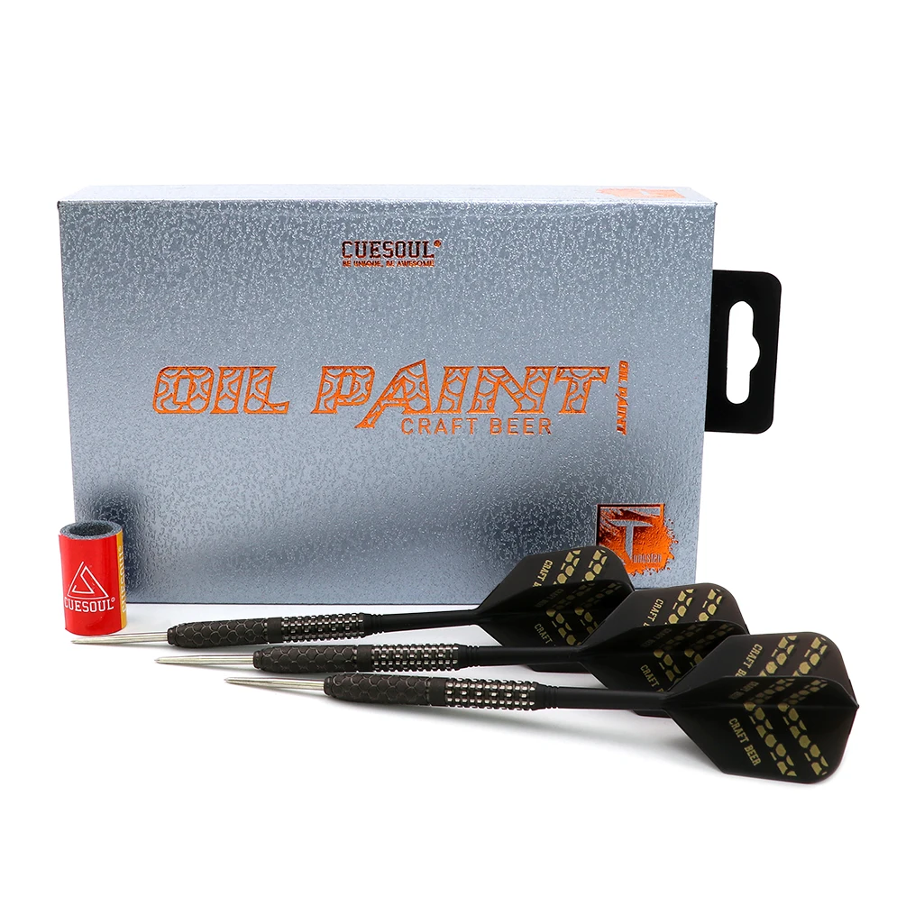 

CUESOUL CRAFT BEER Oil Paint Finished Gun Grey 90% Tungsten 23g Steel Tip Darts