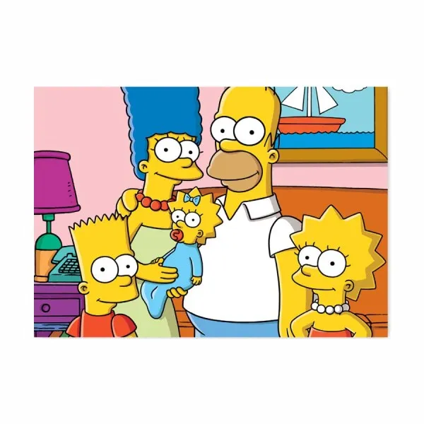 Placa Decorativa Família the Simpsons Clássica