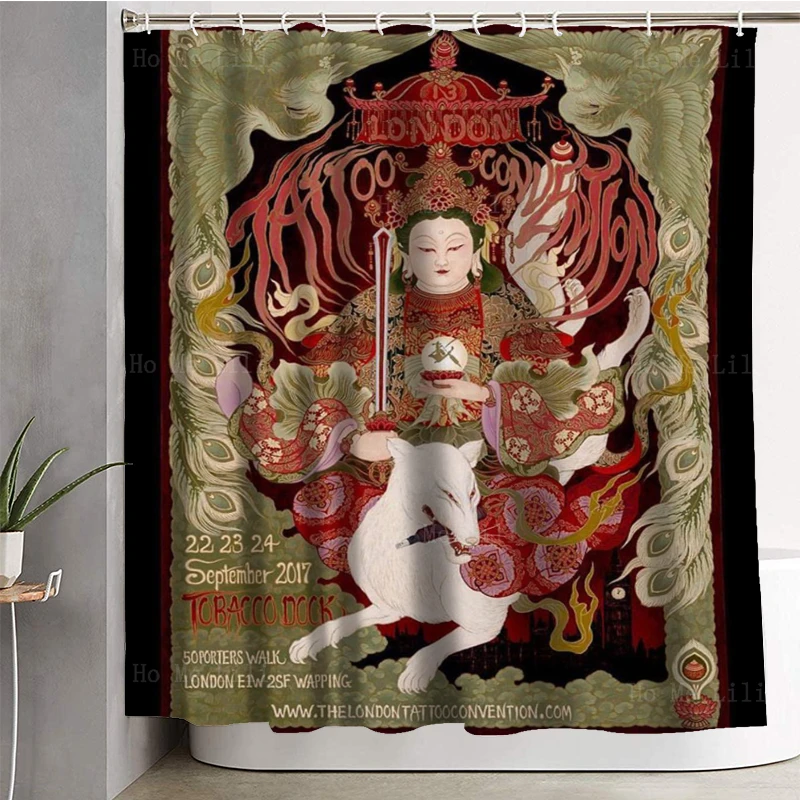 Hekate Witch Trio Goddess Acid Spirutual Mystical Dakiniten Buddha London Tattoo Convention Shower Curtains By Ho Me Lili