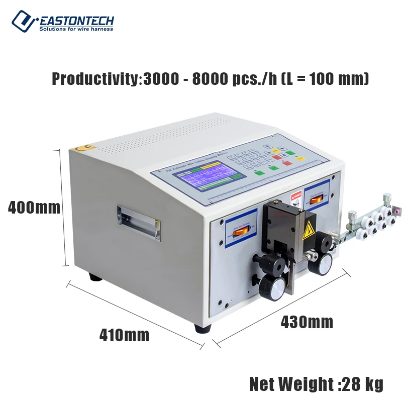 EASTONTECH  SWT 508C Computer Automatic Wire Stripping Machine EW-01A Cutting Cable Crimping And Peeling from 0.1 to 2.5mm2