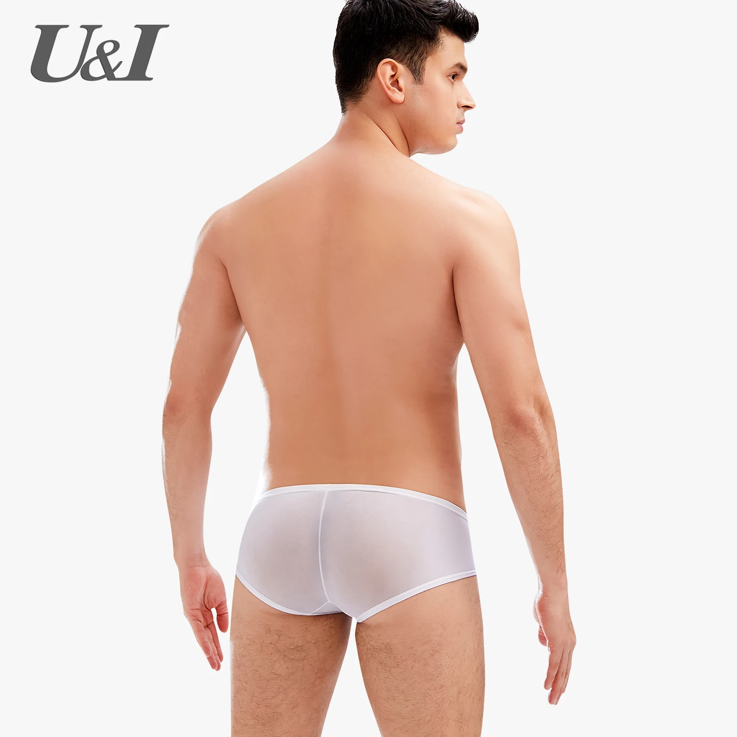 U&I Men\'s High-elastic Panties Men\'s Briefs U-Convex 3D Bags Nylon Scrotum Support Half-Pack Hip Ultra-thin Underwear