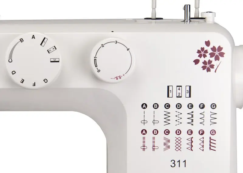 Janome311 Sewing Sewing Machine Complete Metal Inner Body 13 Pieces Decorative Stitches Forward and Backward Sewing