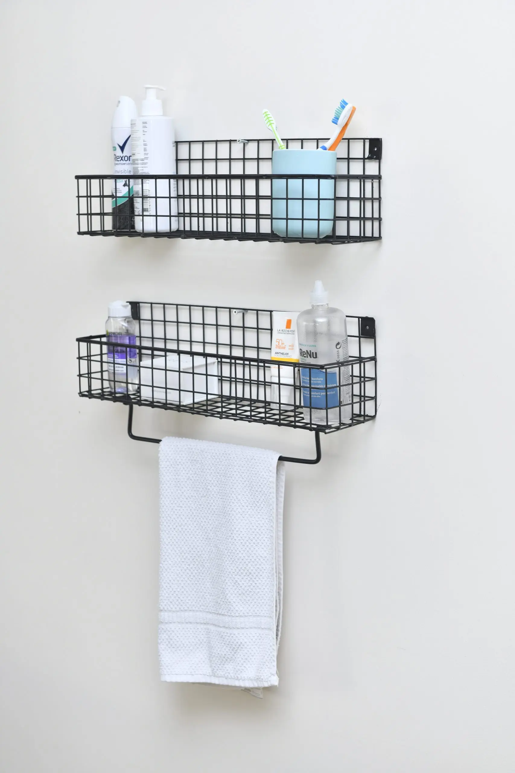 Metall Küche Bad Wand Handtuch Halter Rack 2'li Set Handtuch Rack Wand Montiert Handtuch Rack Bad Schwarz Handtuch Halter WD239