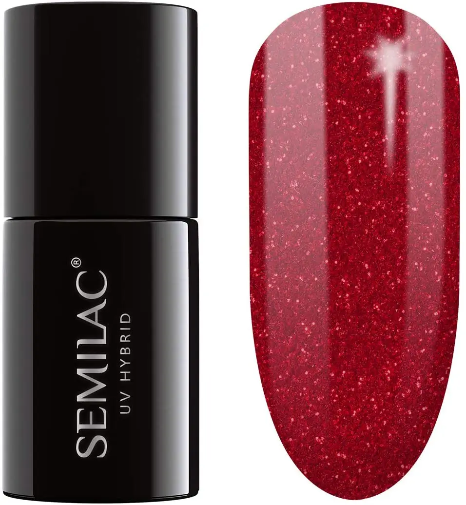 Semilac My Love 026 semi-permanent coverage, UV hybrid nail polish texture Gel