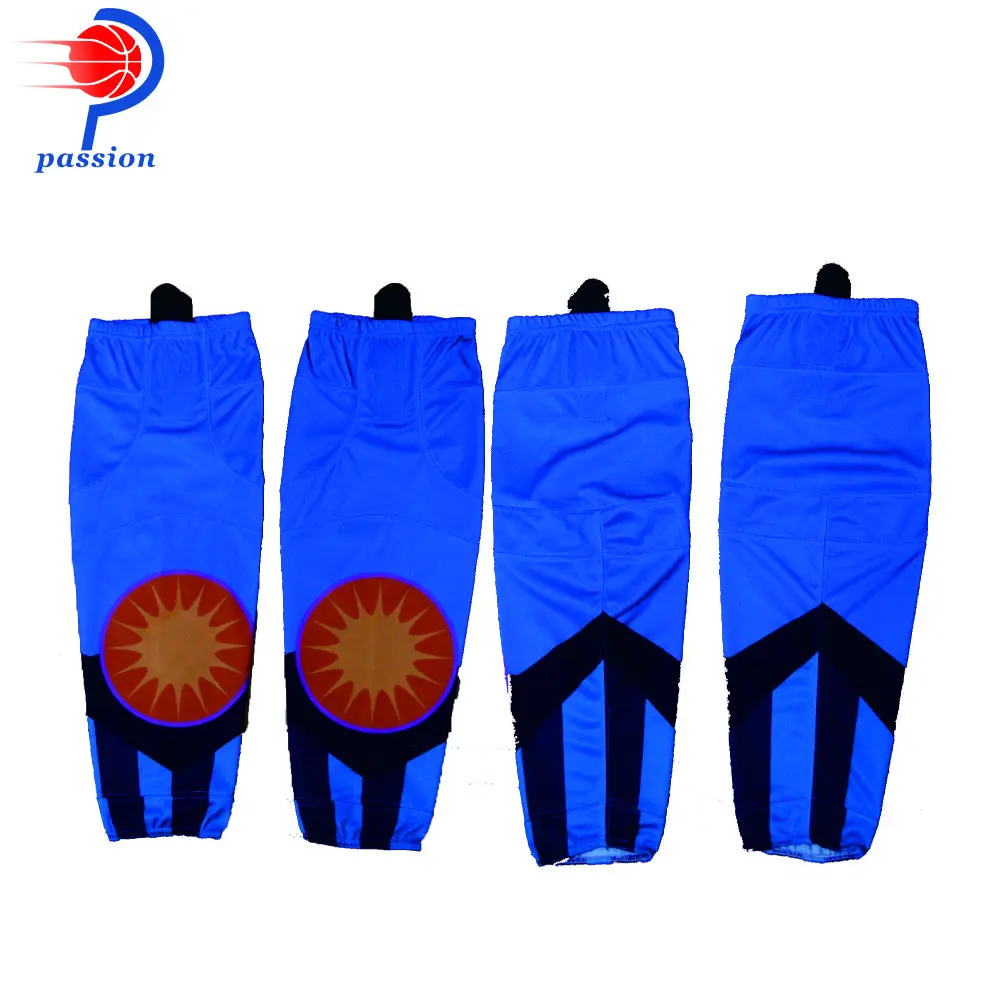 

10 Pairs Custom 100% Polyester Sublimation The light blue Ice Hockey Socks Shin Guards Team Canada Sock