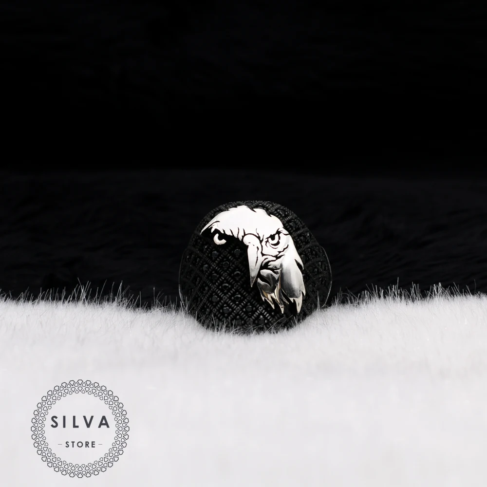 Silva 925 Sterling Silber Ring für Männer Zirkon Stein S925 silber mode Schmuck Geschenk Herren Ringe Alle größen