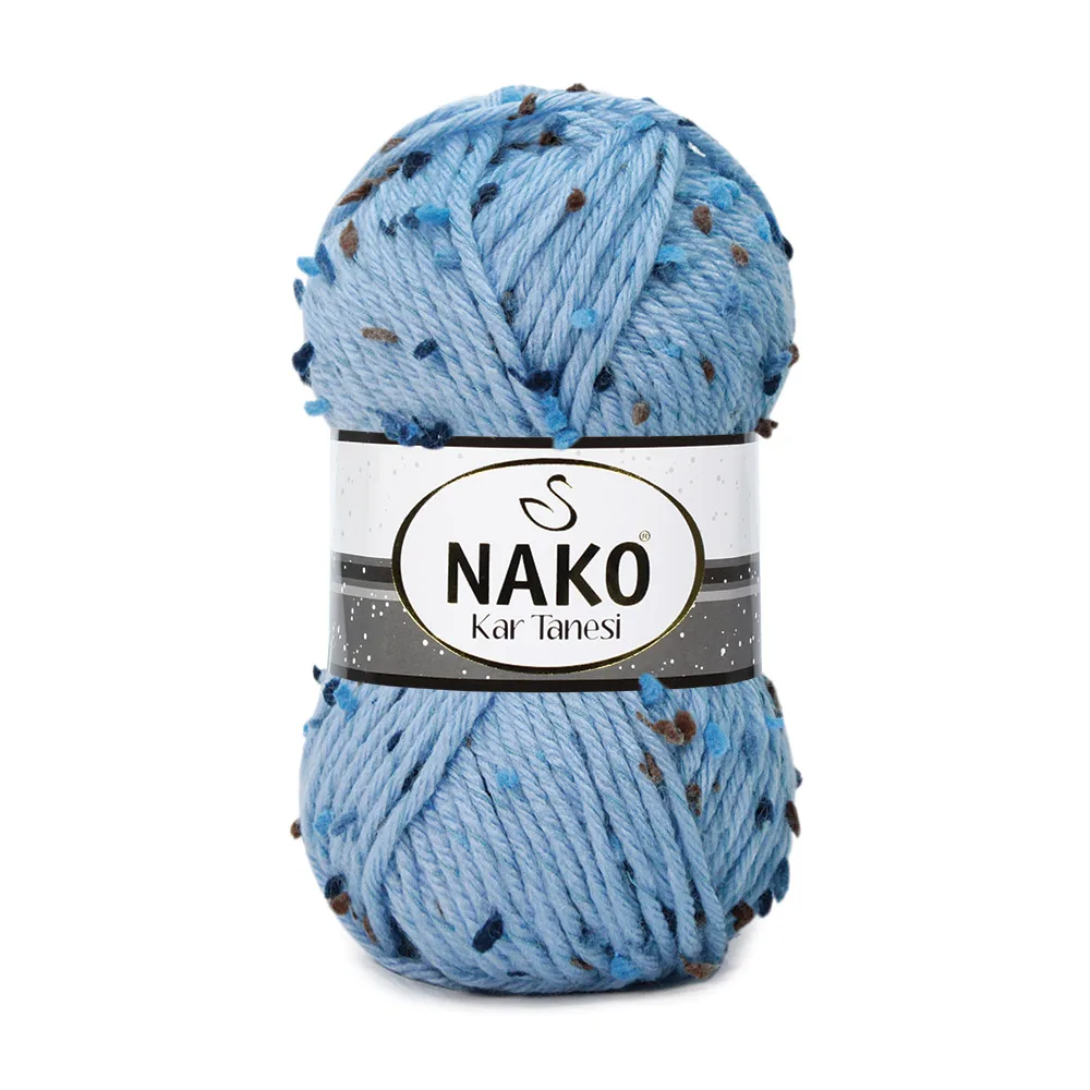 Nako Snowflake 20% Wool, 65% Premium Acrylic, 10% Polyamide, 5% Polyester 100 Gr. 100 Mt Autumn / Winter Scarf, Beret, Bag,4 PCS