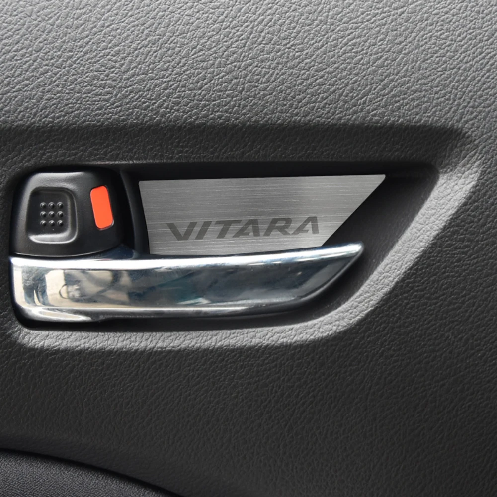 Couvercle de capuchon de poignée de porte intérieure, autocollants de voiture, accessoires pour Suzuki Vitara, 2015, 2016, 2017, 2018, 2019, 2020,