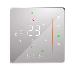 Qiumi Smart WiFi termostato a colori per riscaldamento acqua/pavimento caldaia elettrica/a Gas funziona con Alexa Google Home 95 ~ 245VAC