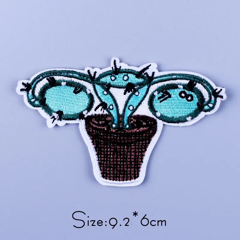 Flower Uterus Patches Badge DIY Iron On Patches On Clothes Letter Stickers Embroidered Patches For Clothing Animal Patch Stripes